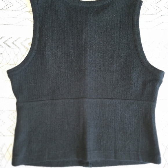 Madewell Black Sleeveless Button-Up Top - Picture 5 of 5